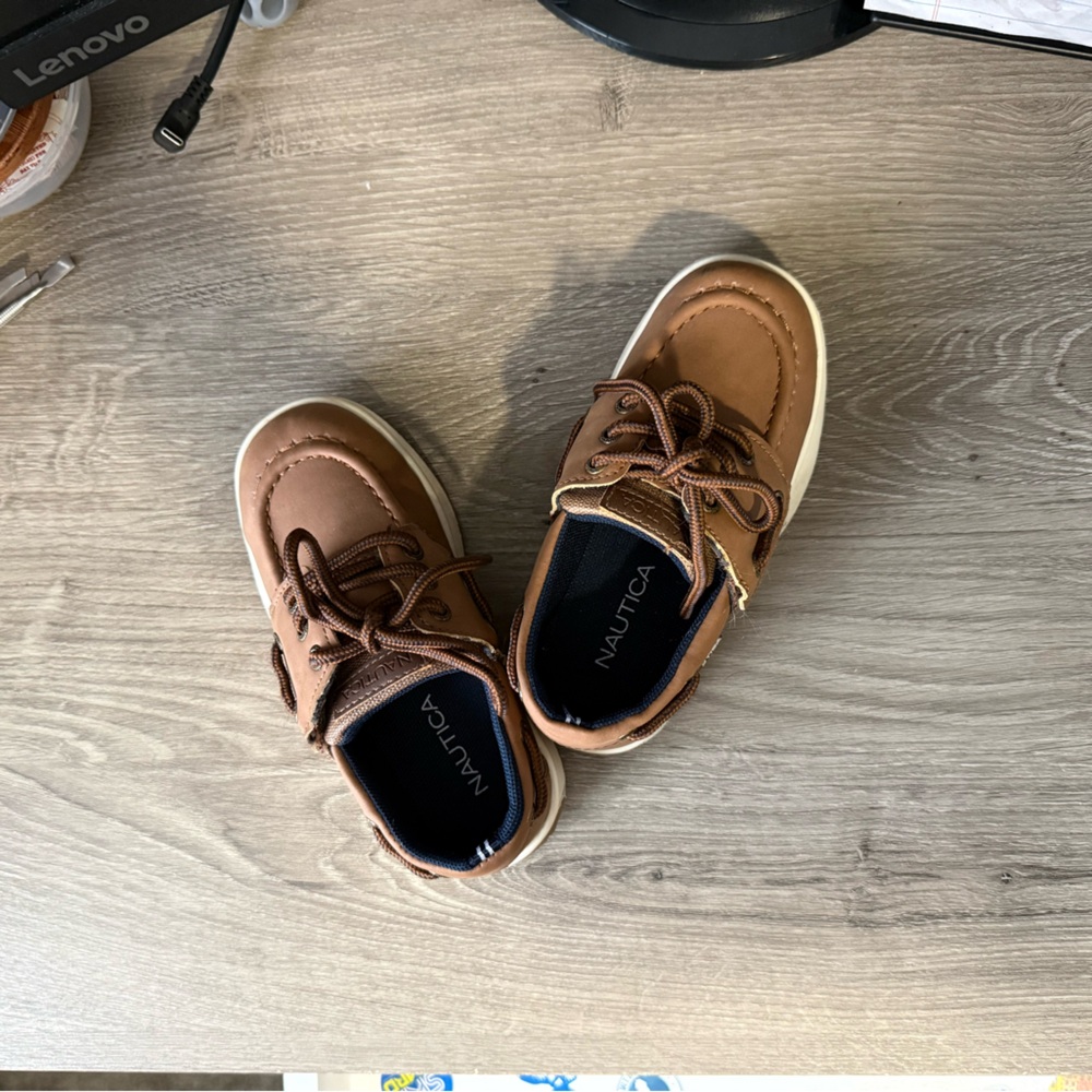 Nautica Kids Tan Boat Shoes